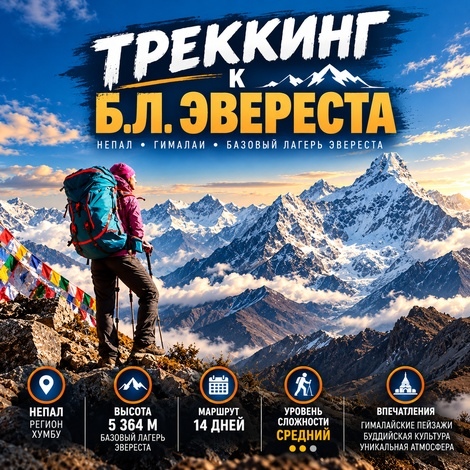 ТРЕККИНГ К Б.Л. ЭВЕРЕСТА - НЕПАЛ